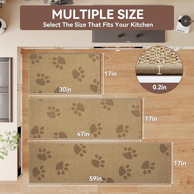 YDKGL Kitchen Mats for Floor, Super Absorbent Kitchen Rugs Non Slip Washable - Image 2