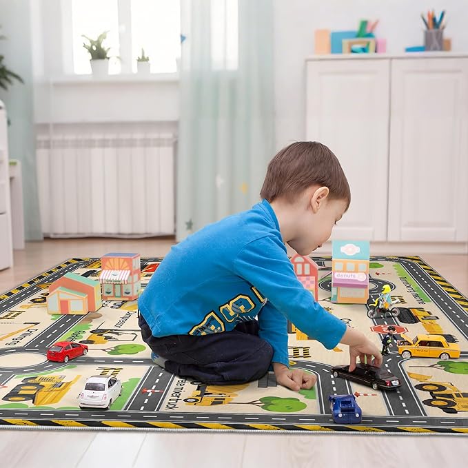 Construction Site Play Rug for Kids - Image 5