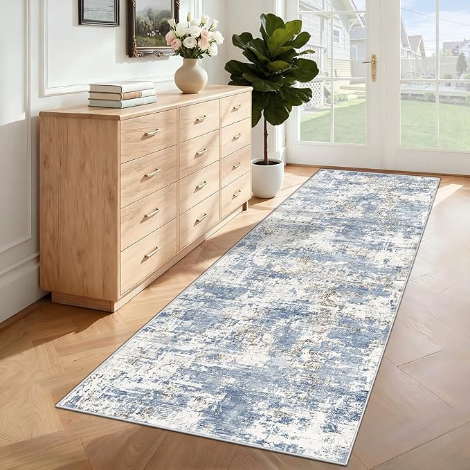 XLUEZ 2x7 Runner Rug for Hallway, Washable Modern Abstract Runner Rugs Neutral - Image 4