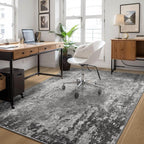 Entrance Rugs Indoor 3x5 Black Entry Rug Washable Abstract Black Small Area Rug - Image 5
