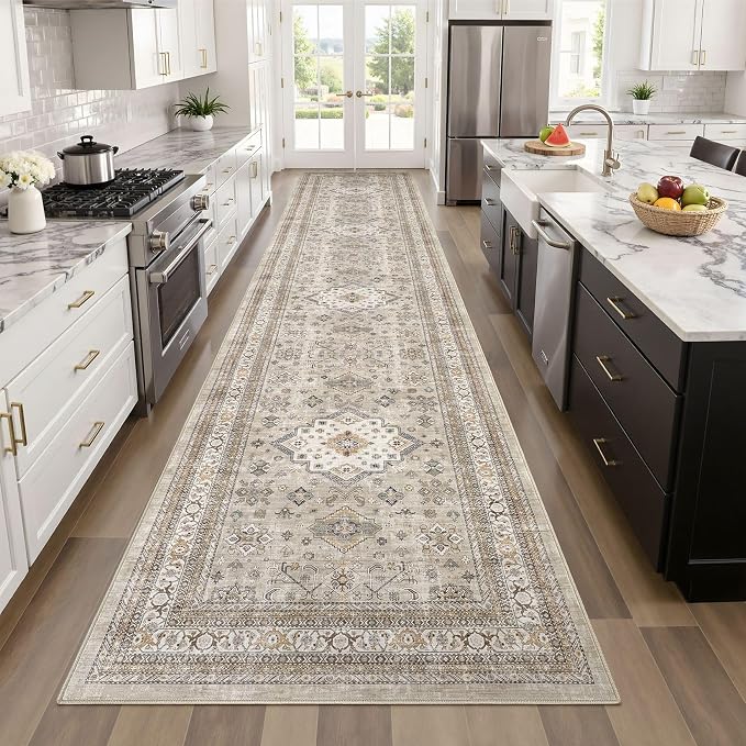 Vintage Hallway Runner Rug 3x8: Large Soft Washable Entryway - Image 7