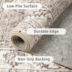 DCX Machine Washable Brown and Beige Area Rug 8x10, Non Slip Stain Resistant - Image 6
