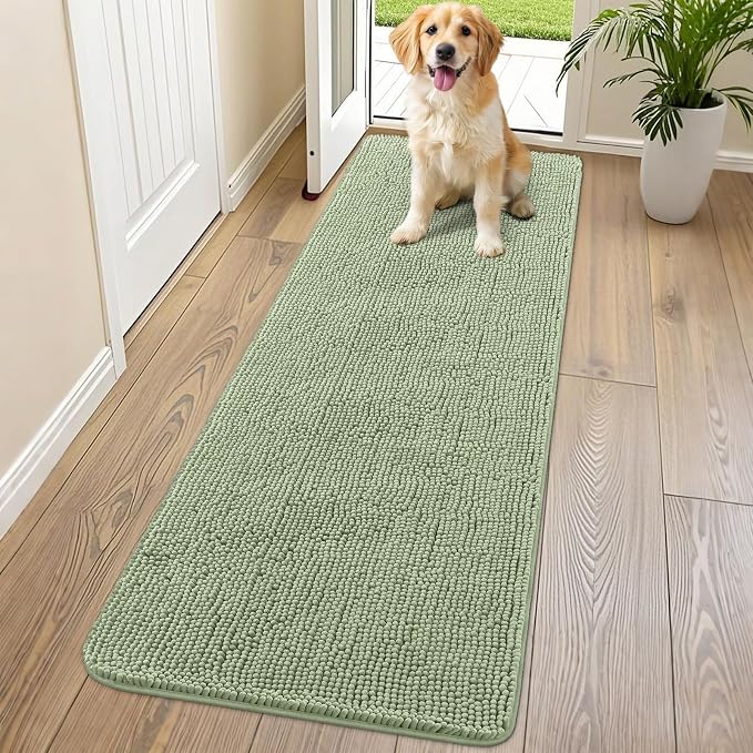 Smiry Dog Door Mat for Muddy Paws 70x24, Absorbent Dirt Trapper, Non-Slip by Smiry