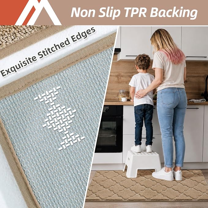 COSY HOMEER Soft Kitchen Rugs for in Front of Sink Super Absorbent Kitchen - Image 5