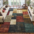 DweIke Washable Area Rugs 5x7 for Living Room, Modern Geometric Colorful Soft by DweIkeHomeDecor