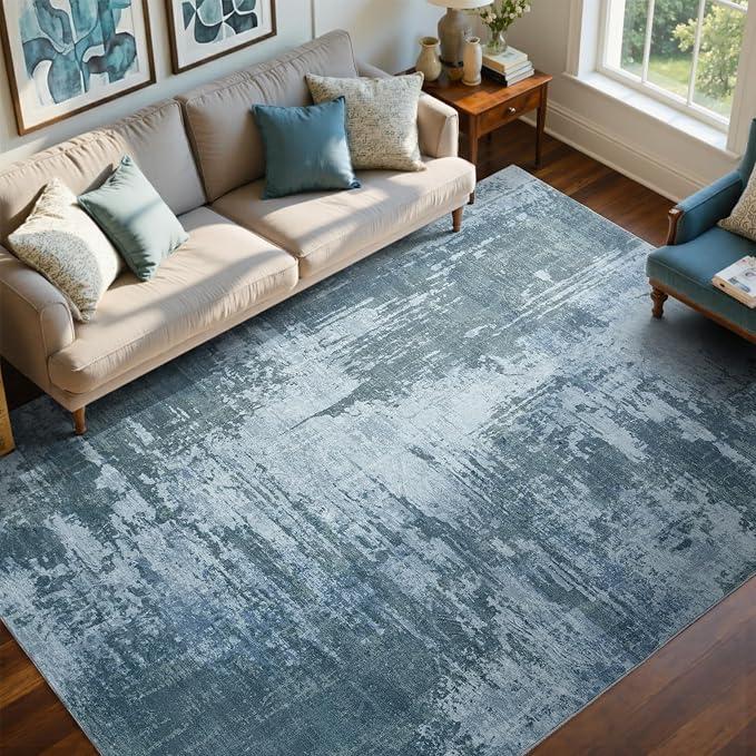 5x7 Ft Area Rugs for Living Room, Soft Non-Slip Washable Rugs Modern Abstract by Cuzwlovita
