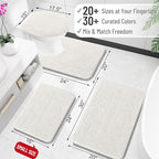 OLANLY Toilet Rugs U-Shaped 20x20, Extra Soft Absorbent Chenille Contour - Image 2