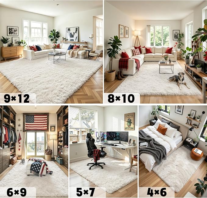 8x10 Area Rugs for Living Room Bedroom, Large Area Rug Shaggy Carpet Soft Plush - Image 7