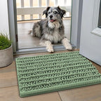 Smiry Dog Door Mat for Muddy Paws 24x16, Absorbent Dirt Trapper, Non-Slip by Smiry