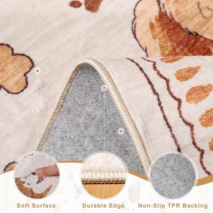 DUKINO 2x3 Entryway Rug, Washable Small Door Mat Indoor Entance Lightweight - Image 5
