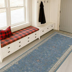 Blue Boho 2'6''x8' Wide Hallway Runner Rug - Image 6