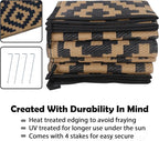 SAND MINE Reversible Mats, Plastic Straw Rug, Modern Area Rug, Large Floor Mat - Image 4