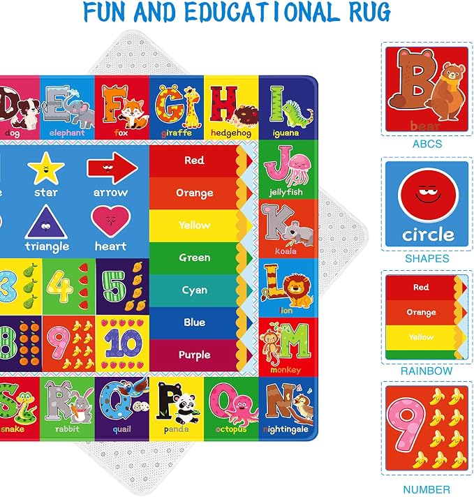 3X5 ABC Kids Rugs for Playroom - Image 4