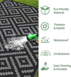 GENIMO Outdoor Rug 4x6 Waterproof, Reversible Mats, Outdoor Area Rug, Plastic - Image 5