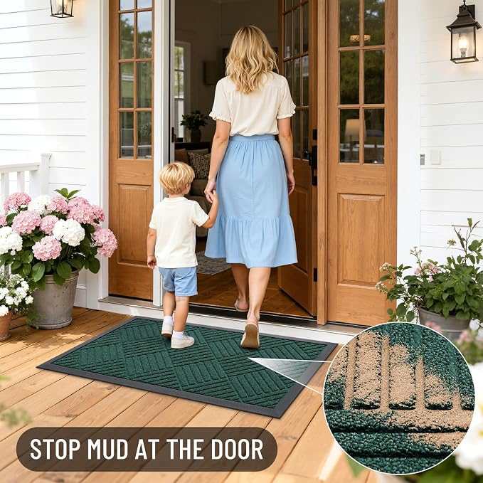 OLANLY Front Door Mat Outside Entrance 29.5x17, Heavy Duty Sturdy Natural - Image 7