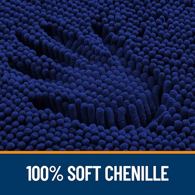OLANLY Toilet Rugs U-Shaped 24x24, Extra Soft Absorbent Chenille Contour - Image 3