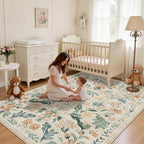 6x9 Area Rugs Washable Rug: Large Boho Living Room Rug Soft Non-Slip Low Pile - Image 3