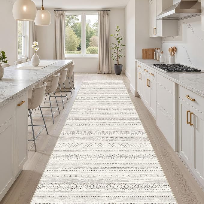 cotiled Hallway 2.6x10 Runner Rugs: Washable Boho Rugs - Image 7