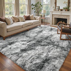 4x6 Ft Shag Rugs for Bedroom Living Room, Tie-Dyed Ultra Soft Fluffy Furry Area - Image 2