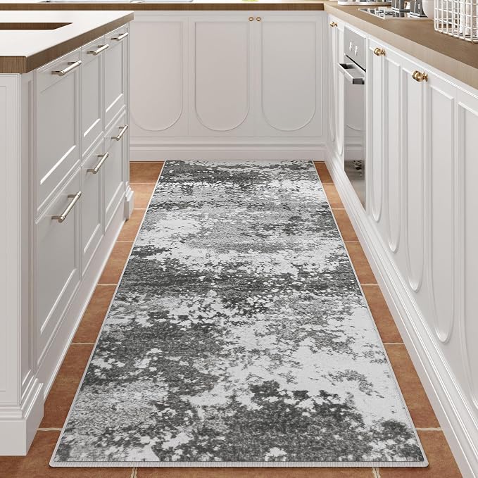 2x6 Rug Runners for Hallways Kitchen Non Slip Washable Grey Entryway Runner Rugs - Image 7