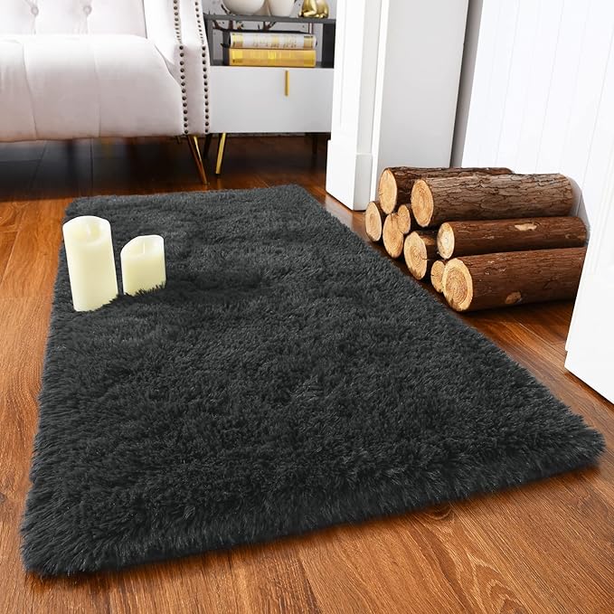 Chicrug Soft Runner Rug for Bedroom Living Room Plush Fluffy Rugs 2x4 Feet by ChicrugHomeDecor