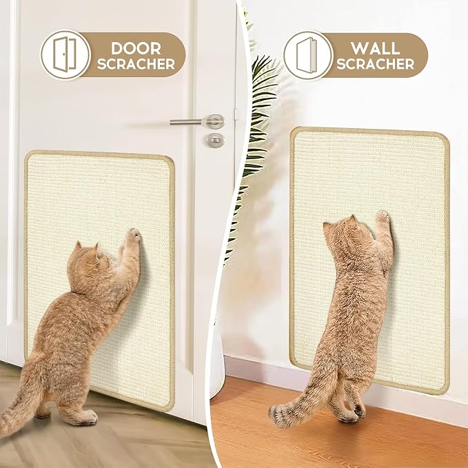 Graciadeco White Cat Scratching Mat Sisal, 2 Packs Sisal Fabric Large Cat - Image 6