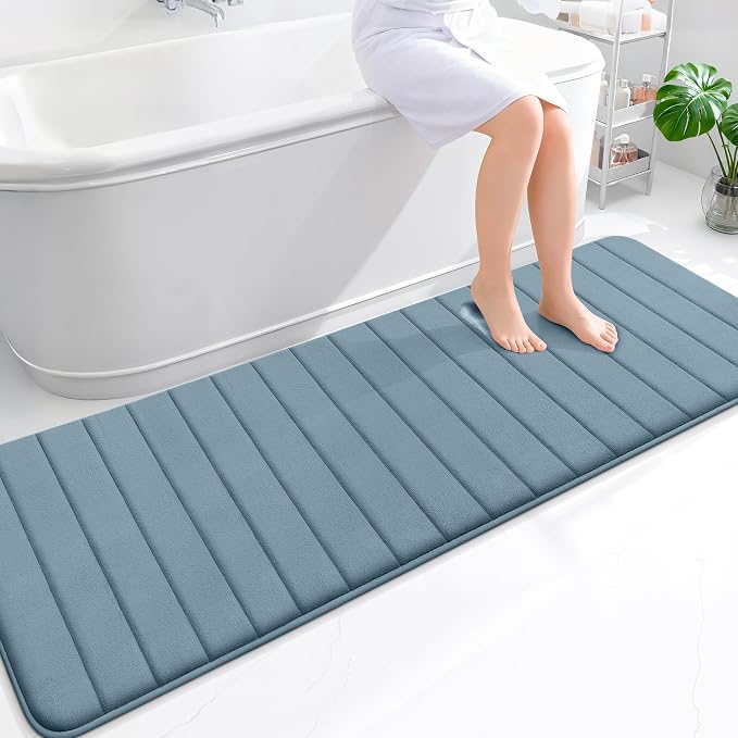 OLANLY Memory Foam Long Bathroom Rugs Runner 70x24, Super Soft Absorbent Bath by OLANLY