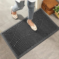 HIYARD Sturdy Front Door Mat, Absorbent Muddy Dirt Resist Welcome Door Mats by HIYARD