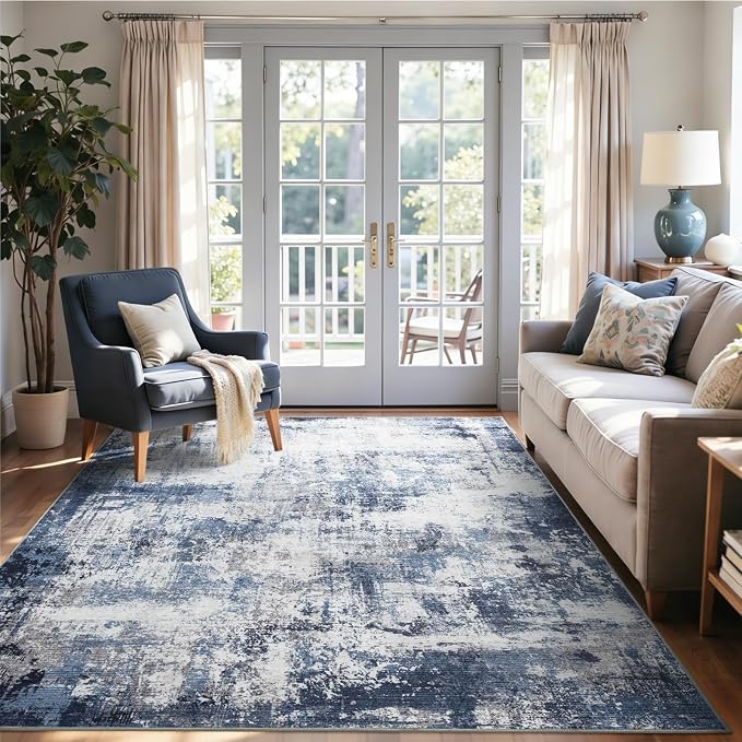 4x6 Ft Area Rugs for Living Room, Soft Non-Slip Washable Rugs Modern Abstract by Cuzwlovita