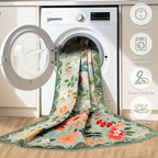 10x12 Area Rugs for Living Room: Floral Washable Rug Vintage Large Soft Boho - Image 5