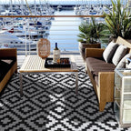 SAND MINE Waterproof Outdoor Rug 4x6 ft, Plastic Reversible Rug, Modern Area Rug - Image 6