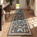 Mushroom 2.5x8 Runner Rug for Hallway Washable Kitchen Rugs Non Slip Low-Pile by ROYHOME