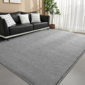 7x10 Feet Grey Area Rugs for Bedroom, Indoor Washable Memory Foam Rug for by Woottpe