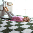 KICMOR Area Rug 5x7 for Living Room, Soft Fluffy Olive Green and White - Image 7