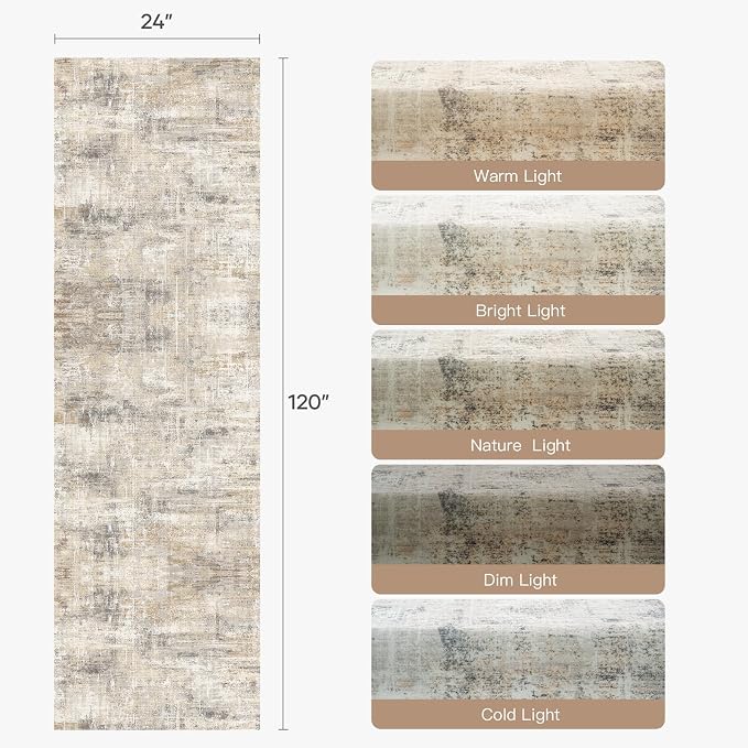 Lofus 2 x10 Area Rug for Hallways, Low Pile Soft Carpet Runner for Kitchen - Image 2