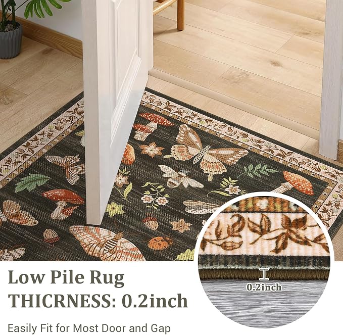 ROYHOME Mushroom Rug Black - Image 7