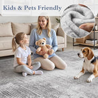 4x6 Area Rugs for Living Room Non Slip Machine Washable Rug Distressed Abstract - Image 4