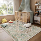 Washable Area Rugs for Living Room: 5x7 Bedroom Rug Vintage Area Rug Stain - Image 7