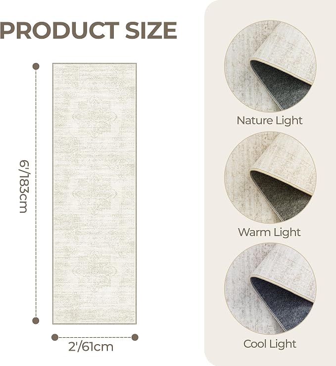 Washable Runner Rugs for Bedroom - Image 2