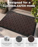 Mibao Front Door Mat Outdoor Entrance, Waterproof Dirt Trapper Doormat - Image 2