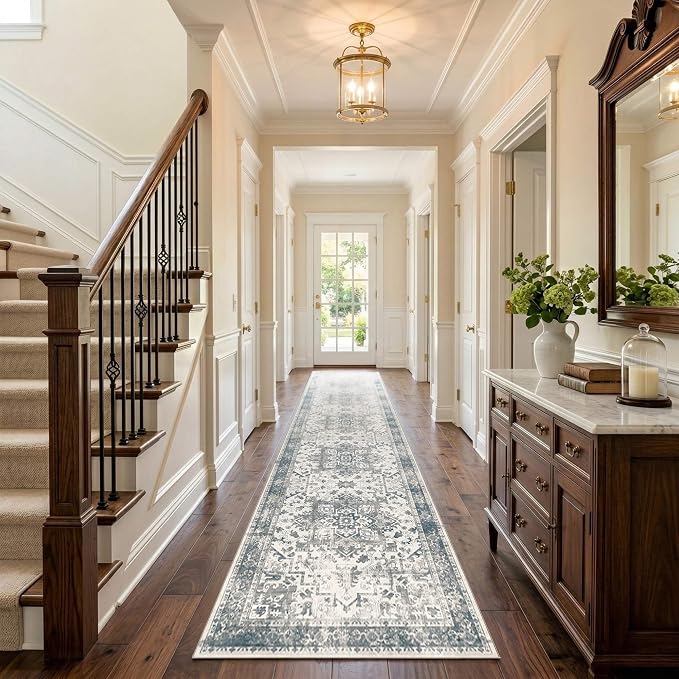Rugxara 2x10 Washable Runner Rug, Non Slip Boho Runner Rugs - Image 2