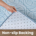 Macgace 5x7 Blue Area Rug, Soft Shag Carpet, Washable Living Room Rugs - Image 7