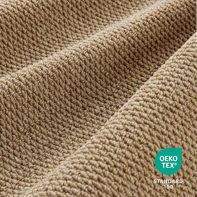 Faux Jute Hallway Runner Rug 2'x8', Washable & Non-Slip, Taupe | 0.27" Low Pile - Image 4