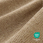 Faux Jute Area Rug 4'x6', Washable & Non-Slip, Taupe | 0.27" Low Pile Easy Jute - Image 3