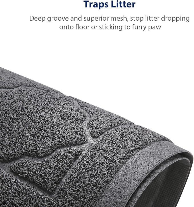 WePet Cat Litter Box Mat, Kitty Premium PVC Pad, Durable Trapping Rug, - Image 4