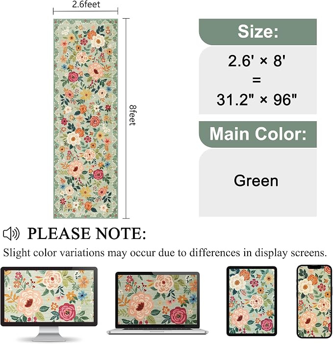 DUKINO 2.6x8 Kitchen Runner Rug - Image 2