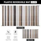 HUGEAR Outdoor Waterproof Rug 8'x10' Plastic Straw Rugs Washable Reversible - Image 2