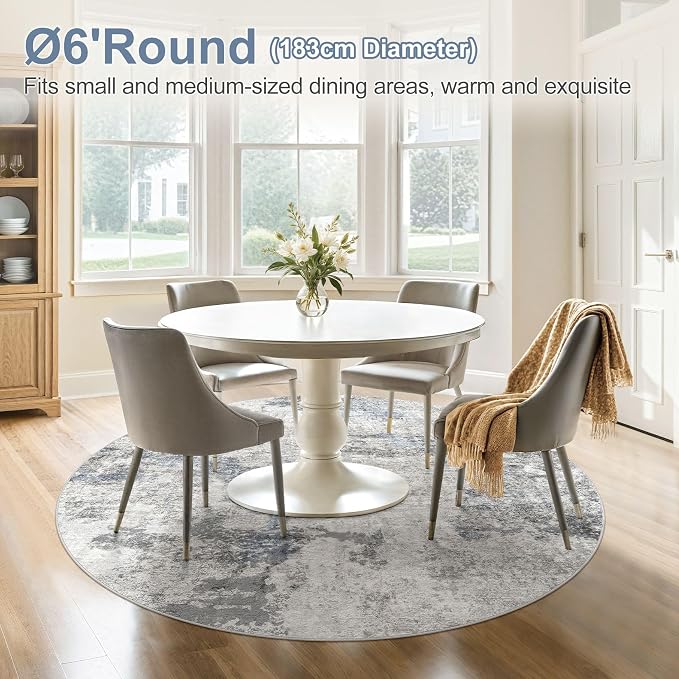 DMOYEST 6ft Round Area Rug for Living Room - Image 3