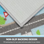 Capslpad Sky Blue Car Road Kid Rug Carpet Playmat - Image 3