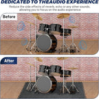 Focusound 20Pcs Sound Absorbing Interlocking Drum Rug, 11.8 x 11.8 x 0.4 inches - Image 4